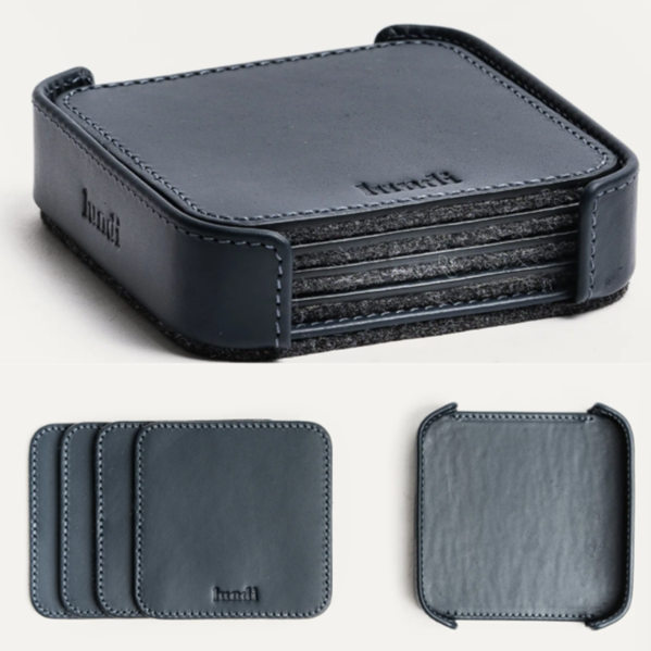 Square Leather Coaster with Stand EC-C1005